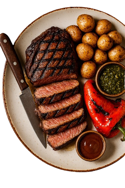 carne asada con patatas